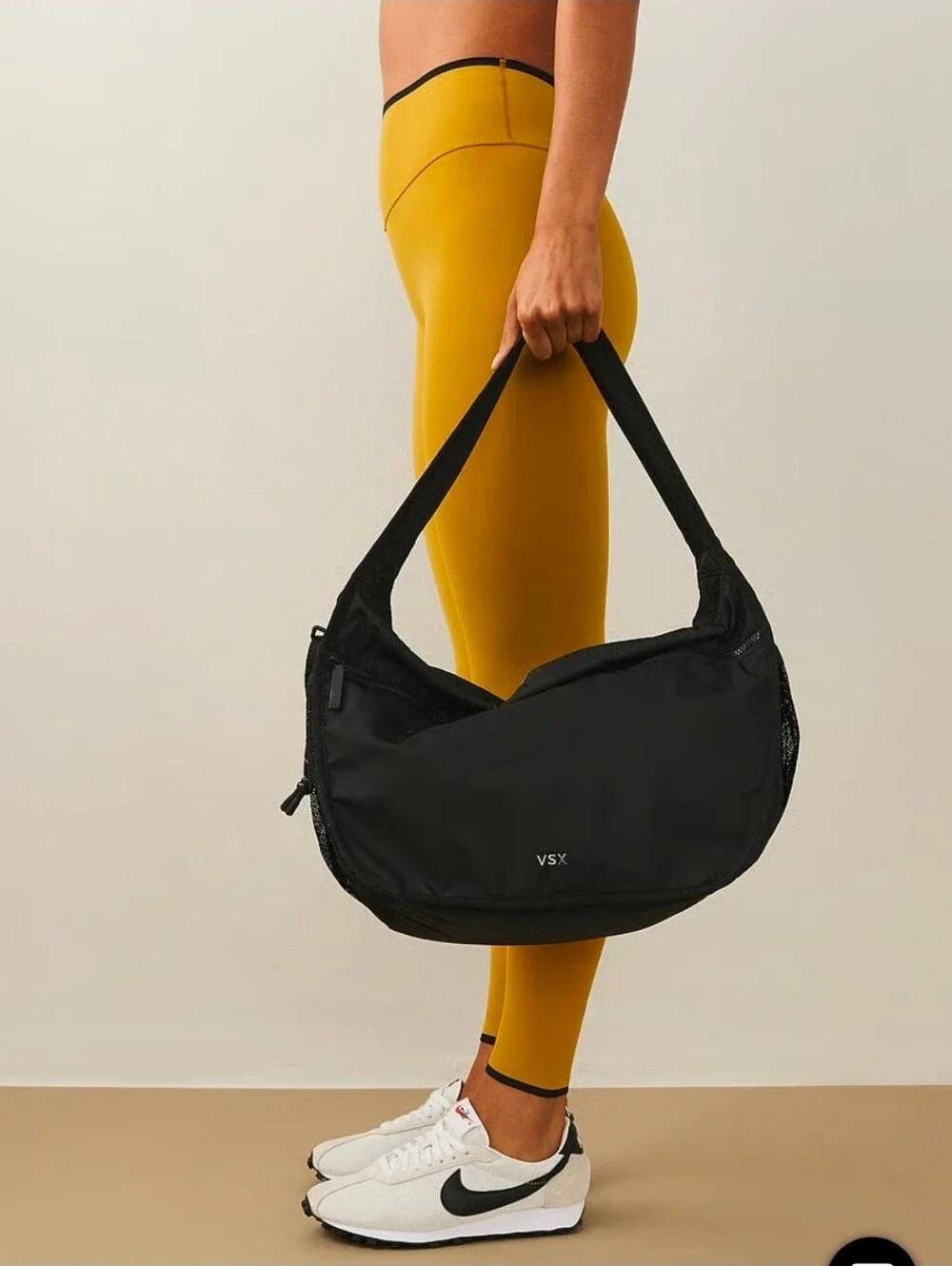 VSX Black Nylon Shoulder Messenger Bag for Women (Unisex)